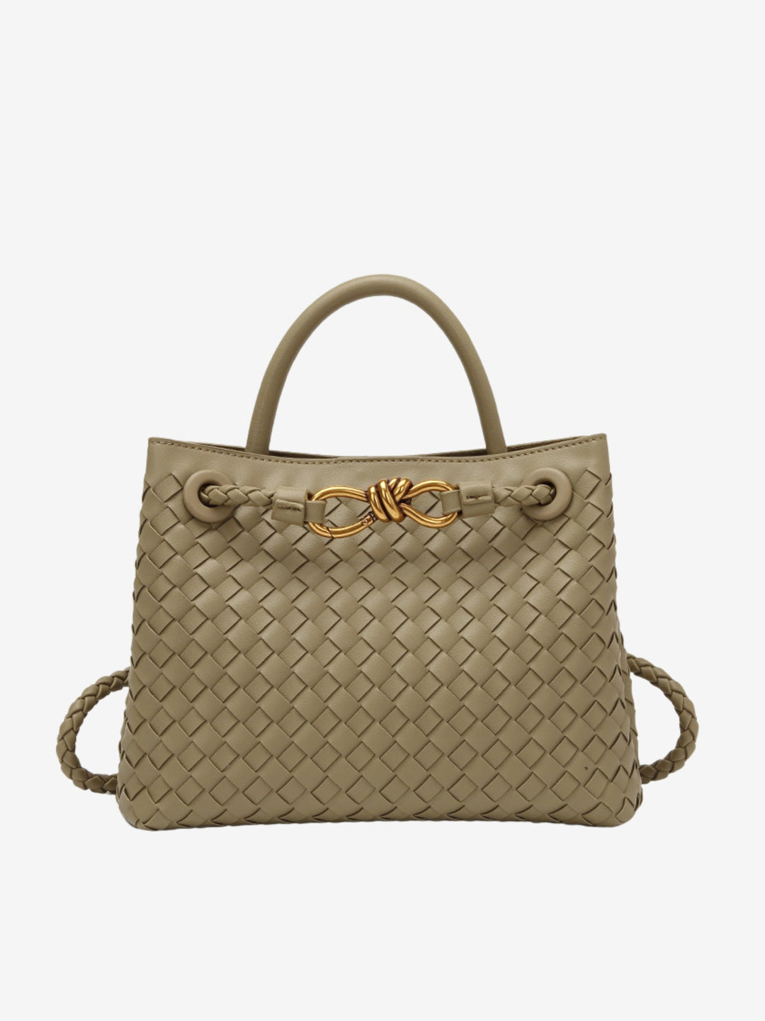 Sac bourse tressé tendance pour femme, cuir vegan, compact et chic.