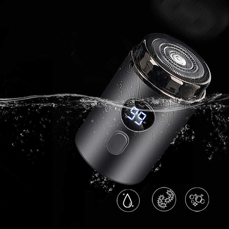 Rasoir électrique mini, design compact pour homme, rasage sans fil et précis, idéal voyage.