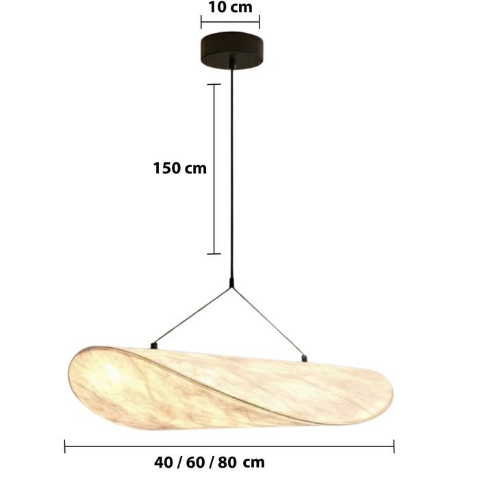 Suspension LED DuPont ultra-moderne, lumière douce pour une décoration salon ou salle à manger, style minimaliste.