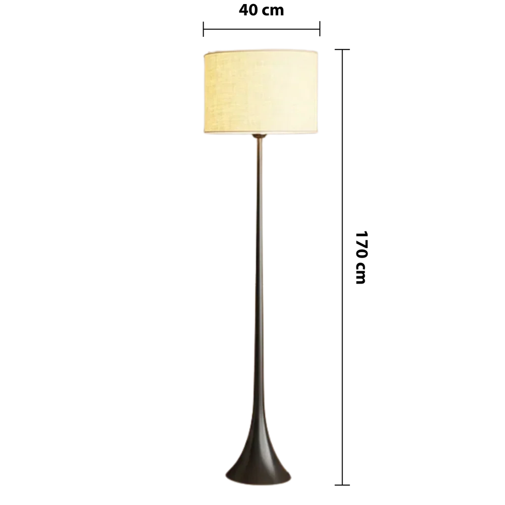 Lampe sur pied moderne pour salon/chambre, apportant un éclairage d'ambiance design et une touche élégante à l'intérieur.