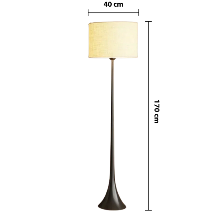 Lampe sur pied moderne pour salon/chambre, apportant un éclairage d'ambiance design et une touche élégante à l'intérieur.