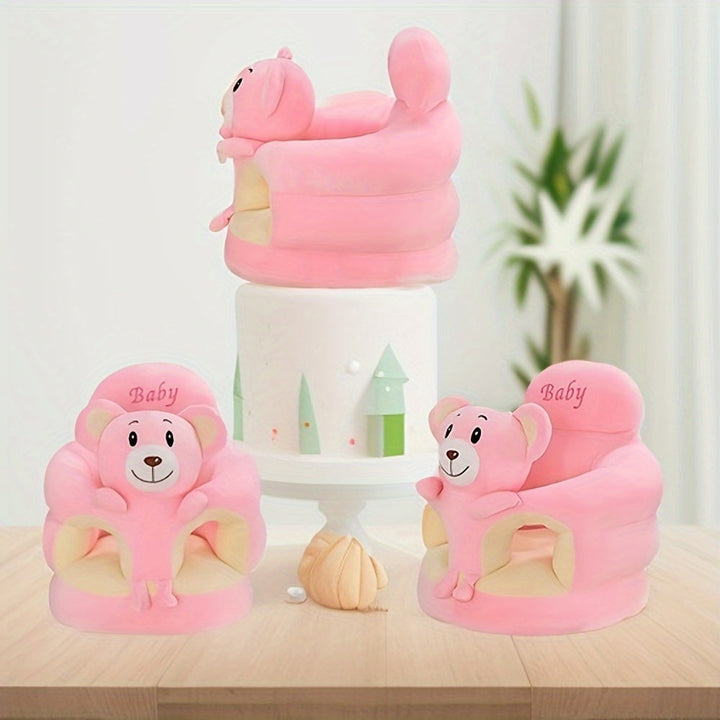 Peluche bébé confortable, chaise d'assise stable, support sûr et doux pour les premiers pas assis.