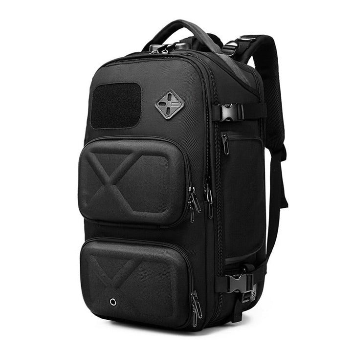 Organisation intérieure du sac à dos TravelPack, plusieurs poches zippées, pour chaque besoin.