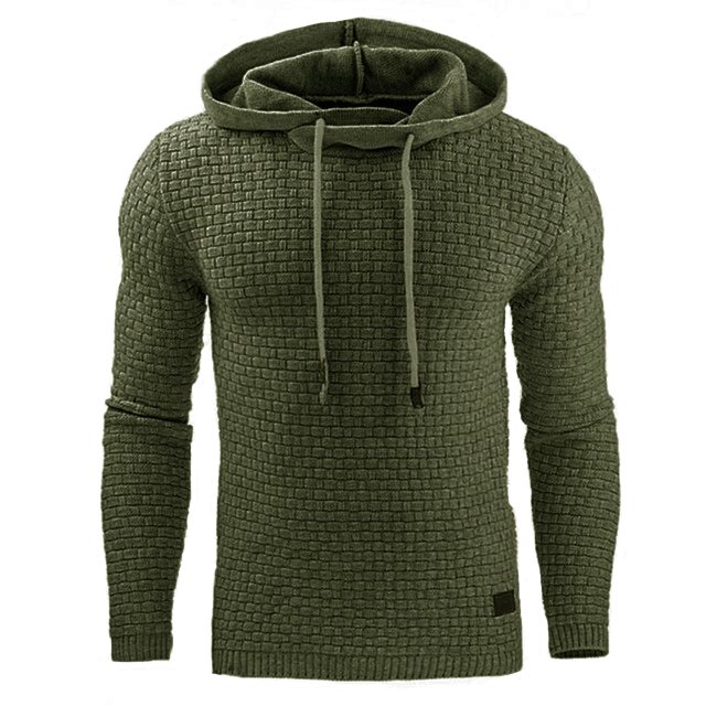 Pull à capuche homme, décontracté et chaud, essentiel pour un confort moderne en automne-hiver.