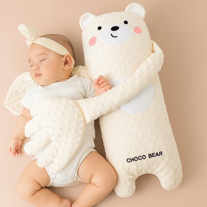 Doudou réconfortant SnoozyHug pour faciliter le sommeil de bébé, compagnon doux et apaisant pour enfant.