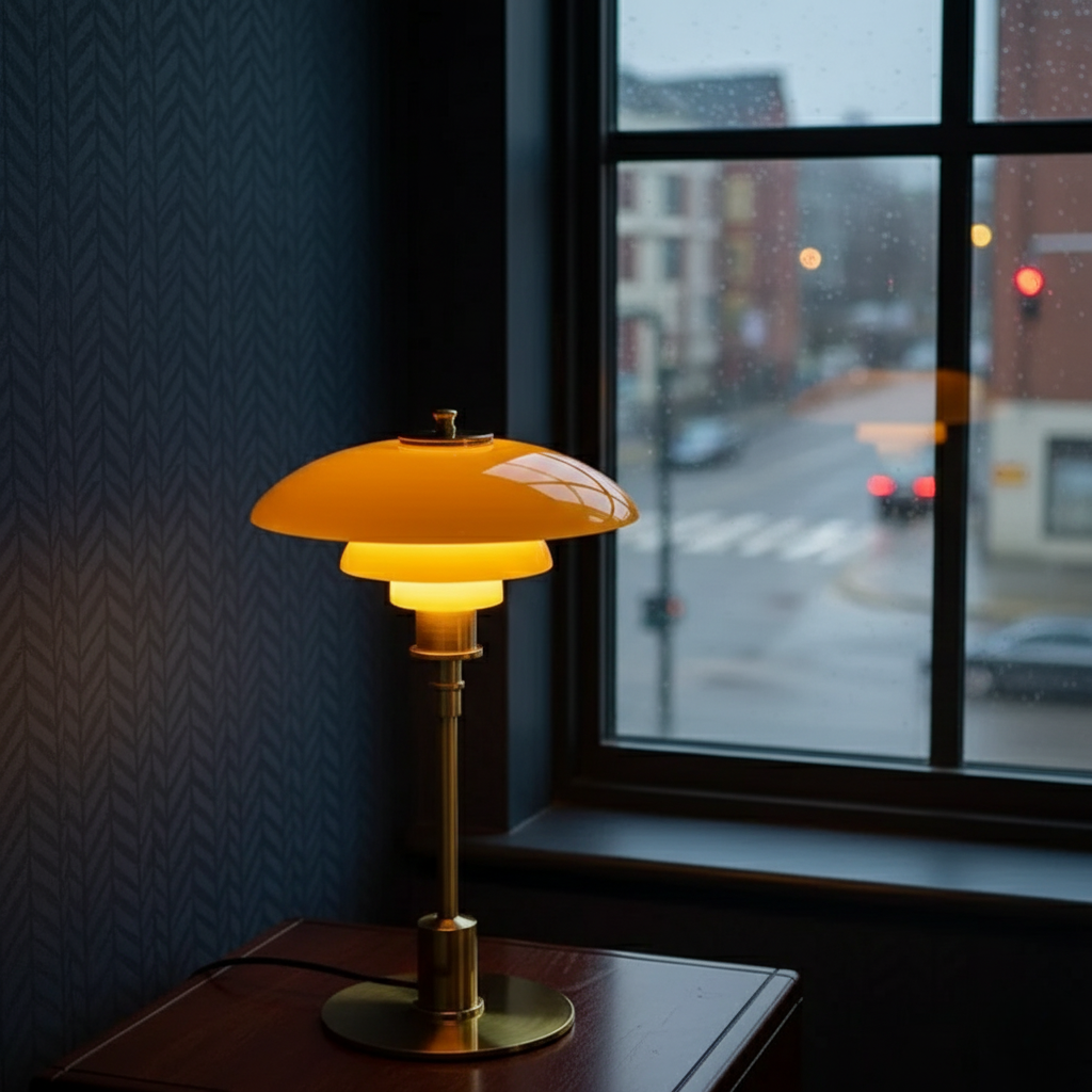 Lampe scandinave LED, décoration moderne, éclairage minimaliste d'ambiance pour tout intérieur.