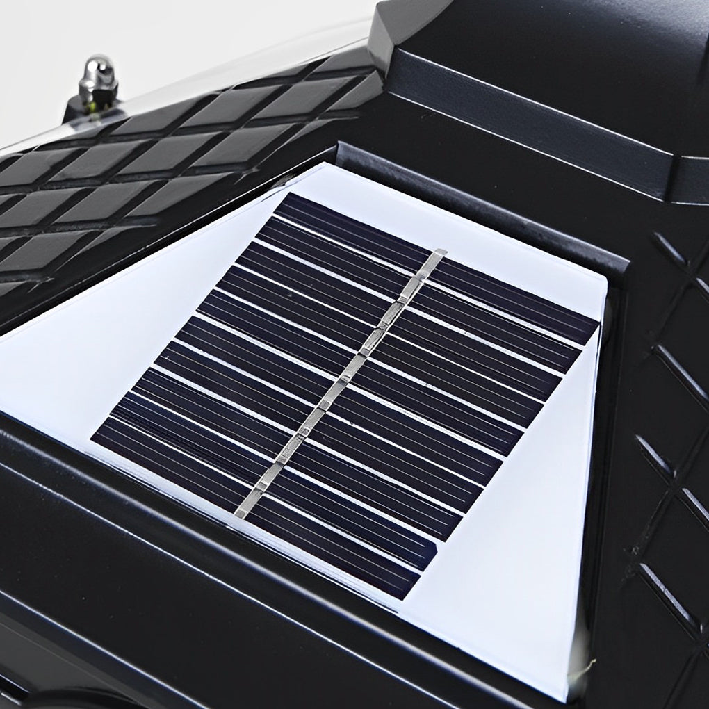 Éclairage solaire de jardin en aluminium avec LED, étanche et automatique pour allée ou terrasse.