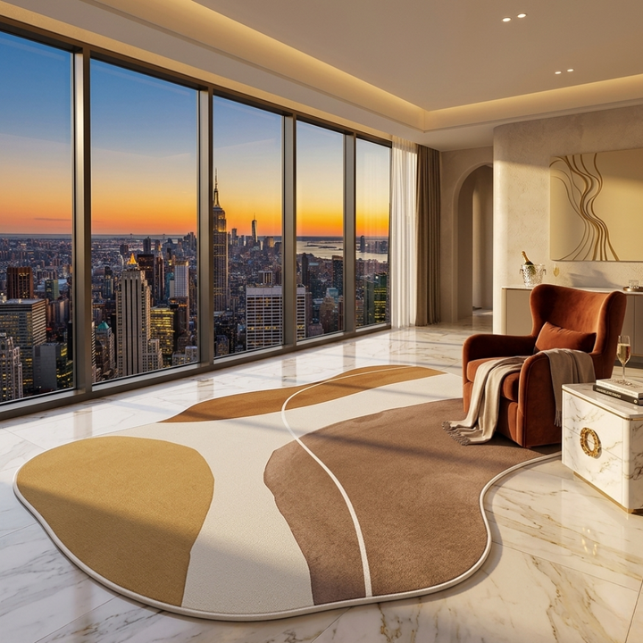 Tapis antidérapant Novara, lavable, design japonais pour une déco contemporaine.