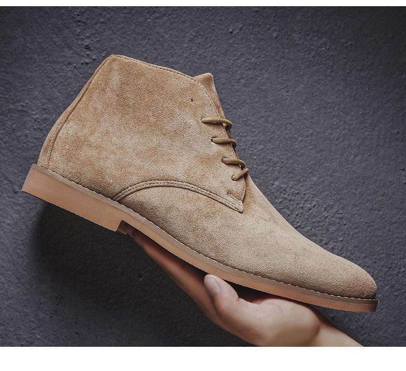 Bottines Basile homme style rétro chic. Confortables avec lacets, parfaites pour mode masculine automne/hiver.