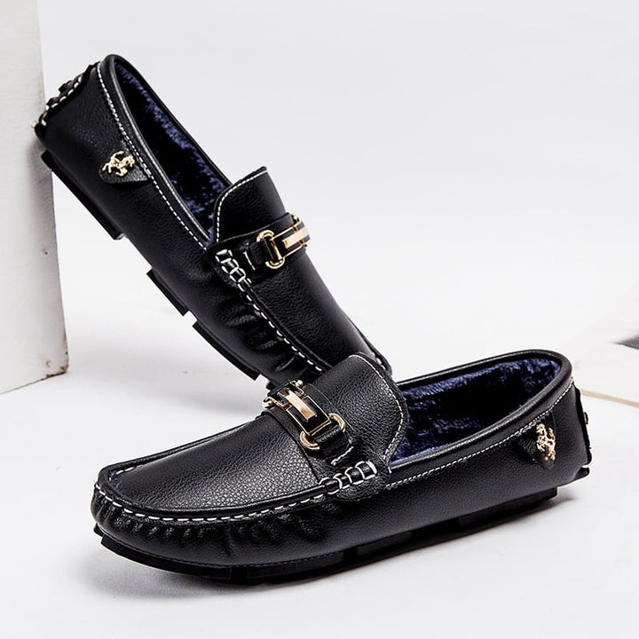 Mocassins homme souples et élégants, conçus pour le confort quotidien. Parfaits pour l'hiver.