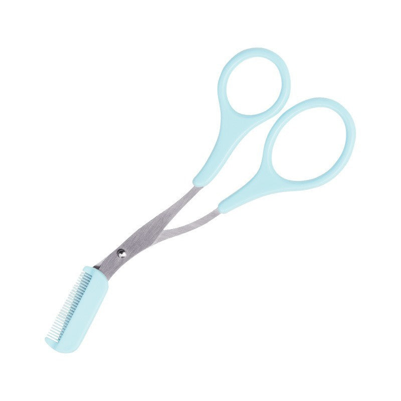 Accessoire de beauté professionnel : ciseaux à sourcils en acier inoxydable pour un visage soigné.