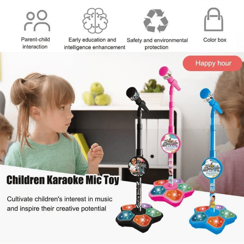 Micro karaoké StarSound pour enfant, un jouet musical qui encourage le chant et l'expression.