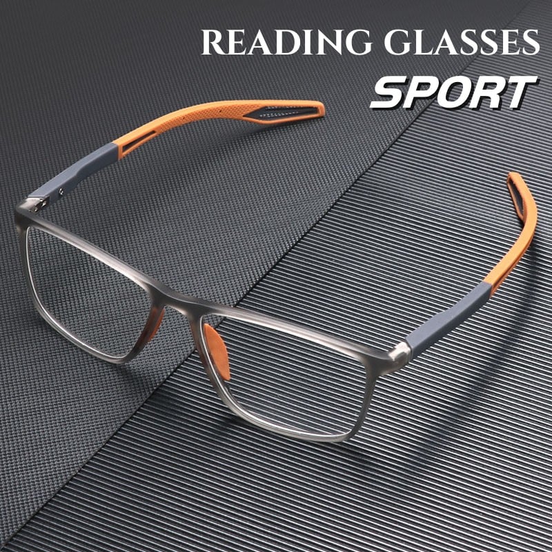 Lunettes de lecture multifocales élégantes pour hommes. Vision confortable et correction optique durable.