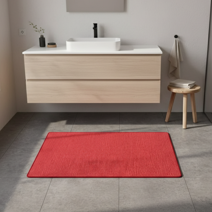 Tapis de douche antidérapant, essentiel pour la sécurité après le bain, en microfibre absorbante.