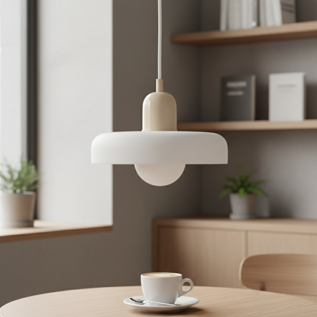 Lampe de cuisine moderne, touche Bauhaus pour un intérieur élégant et lumineux.