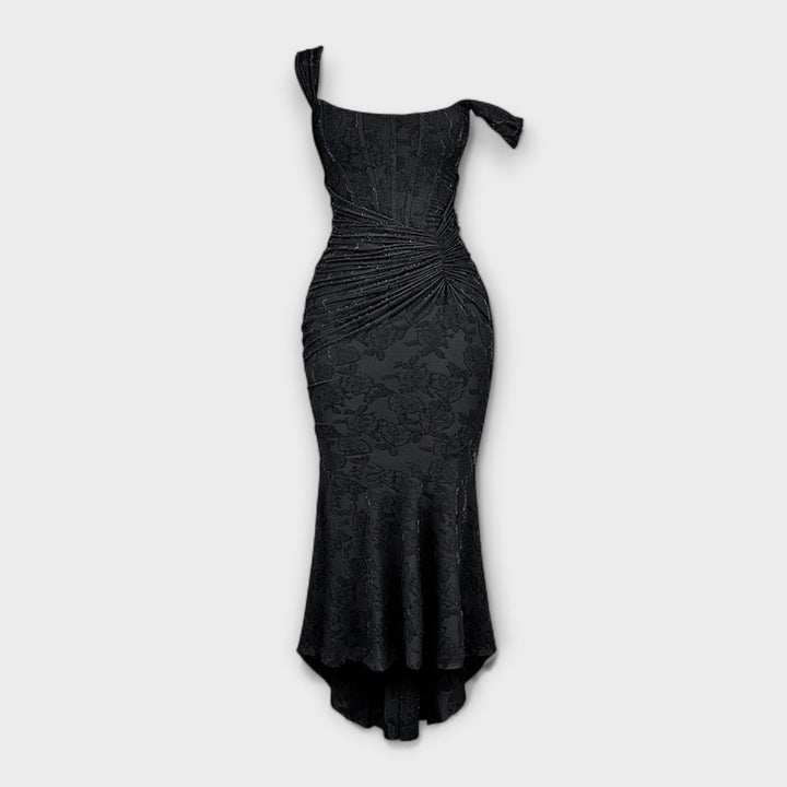 Robe de soirée longue femme, corset moderne, pour une allure distinguée.