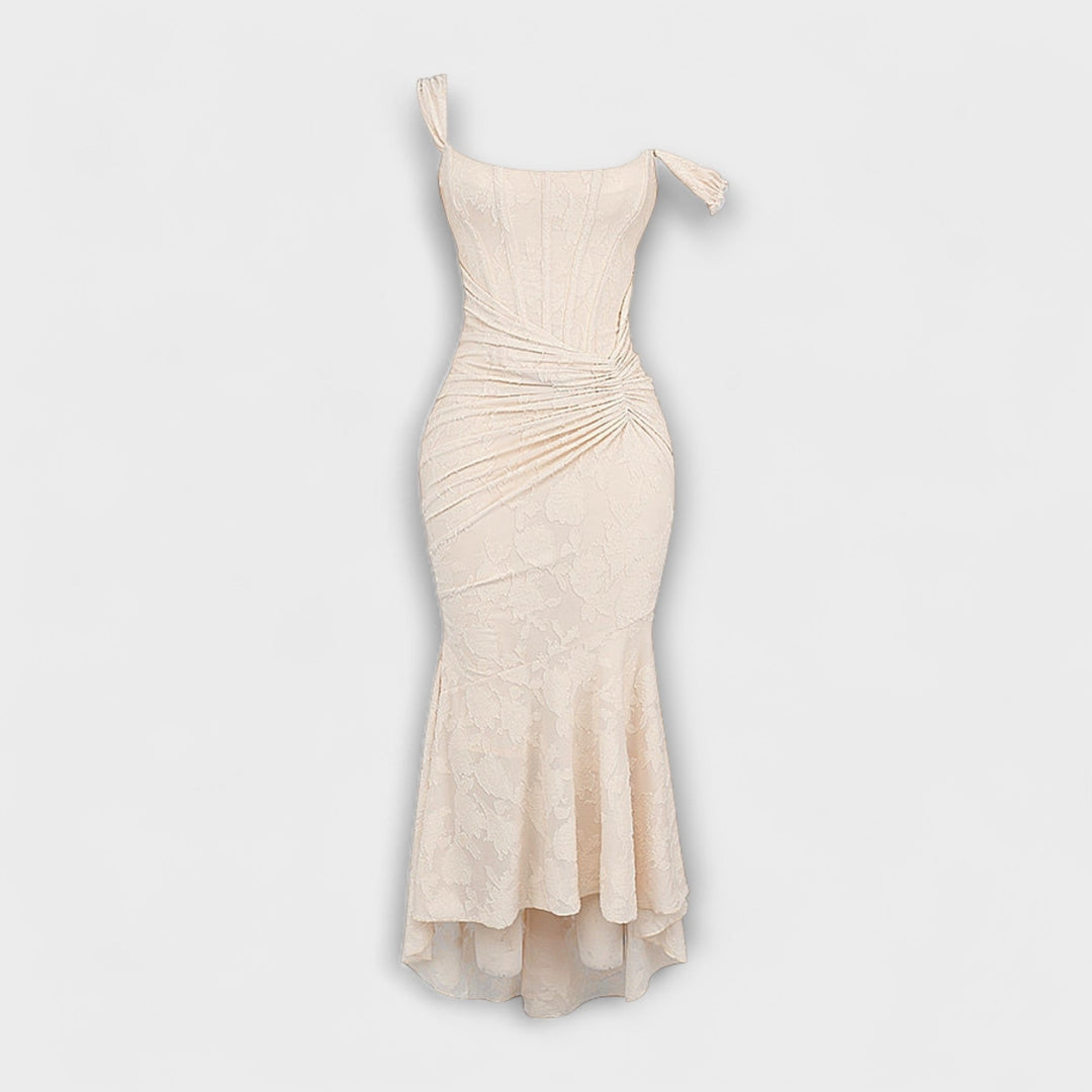 Robe de soirée longue femme, corset raffiné, pour une prestance chic.
