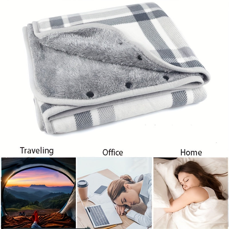 Plaid polaire confortable pour le bureau. Portable et doux, il garde au chaud pendant le travail.