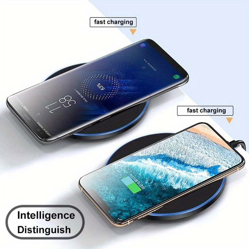 Socle de recharge sans fil rapide pour chevet, compatible smartphones universels, sans câble.