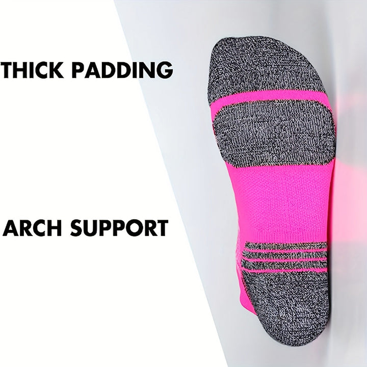 Chaussettes compressives pour femme, favorisant la récupération après l'effort sportif. Respirantes.