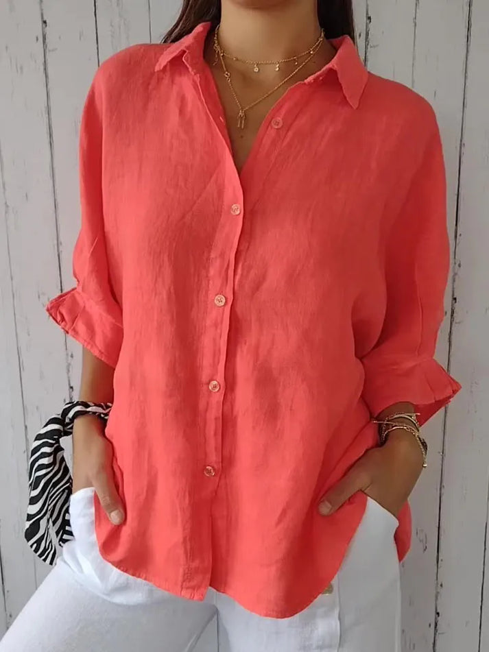 Top femme décontracté et léger, parfait pour l'été. Style confortable et chic.