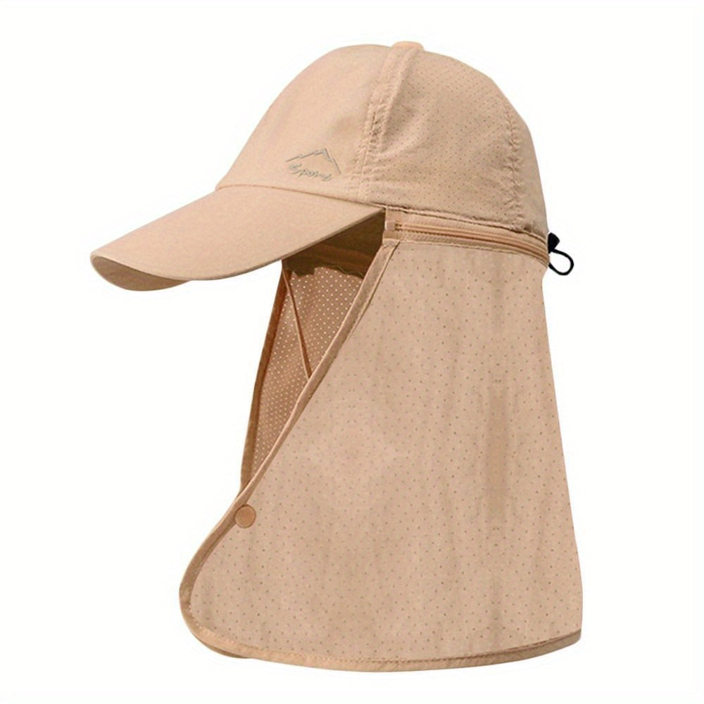 Casquette unisexe anti-soleil avec protection nuque, pour la pêche, la plage et le sport.