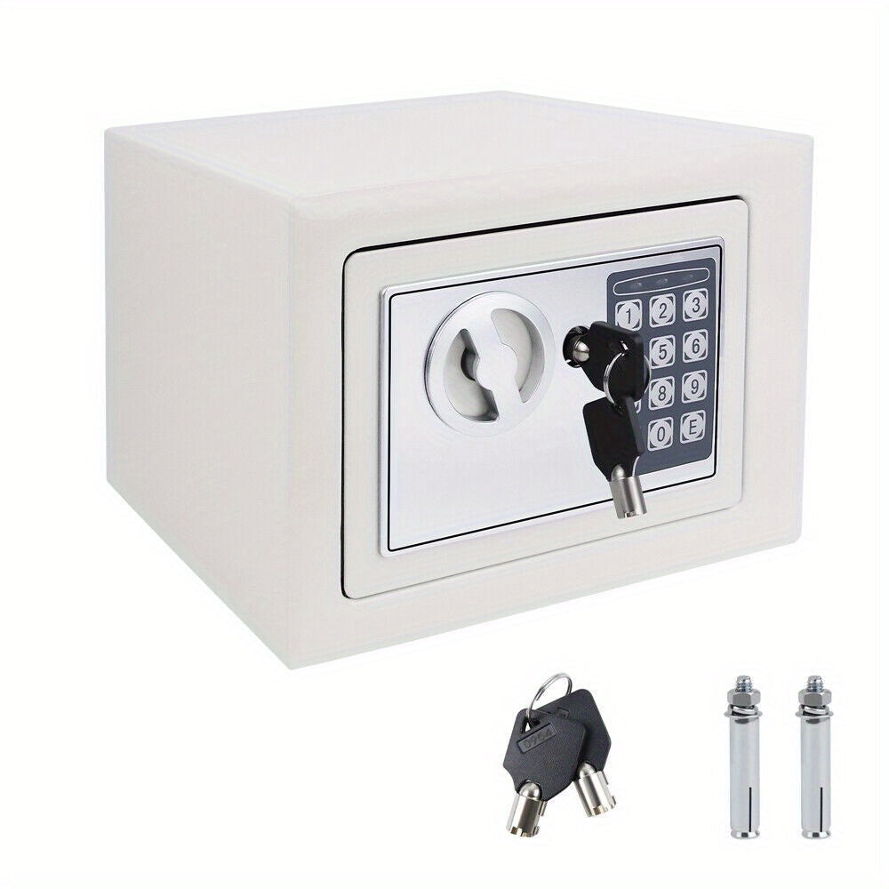 Coffre-fort numérique en acier TitanGuard. Protection ignifuge et antivol pour documents et bijoux. Idéal bureau/maison.