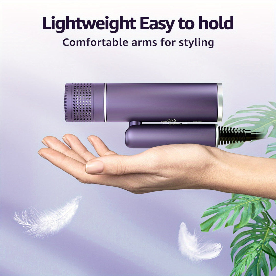 Sèche-cheveux ionique avec embout concentrateur, pour lissage précis et styling professionnel rapide et efficace.