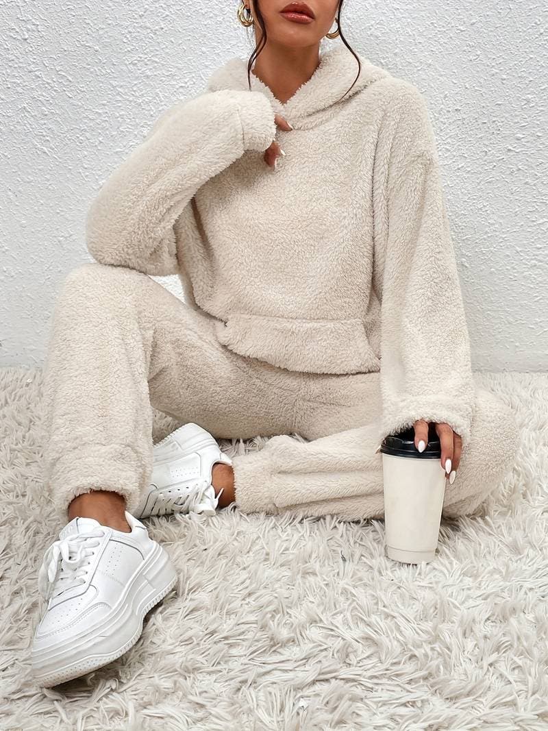 Mjuk Fleece Loungewear Set - Hoodie & Byxor