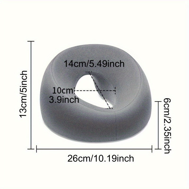 Coussin visage U-forme en polyester lavable, conçu pour le confort ergonomique durant les massages.