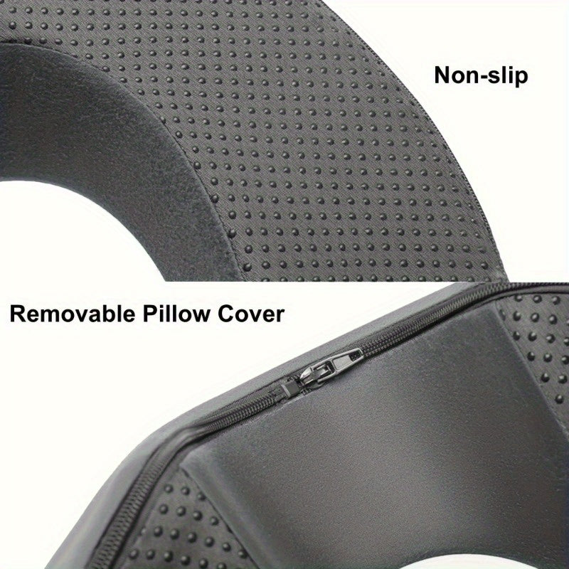 Coussin U-forme ergonomique pour visage, idéal pour détente, massage et soins en salon ou spa.