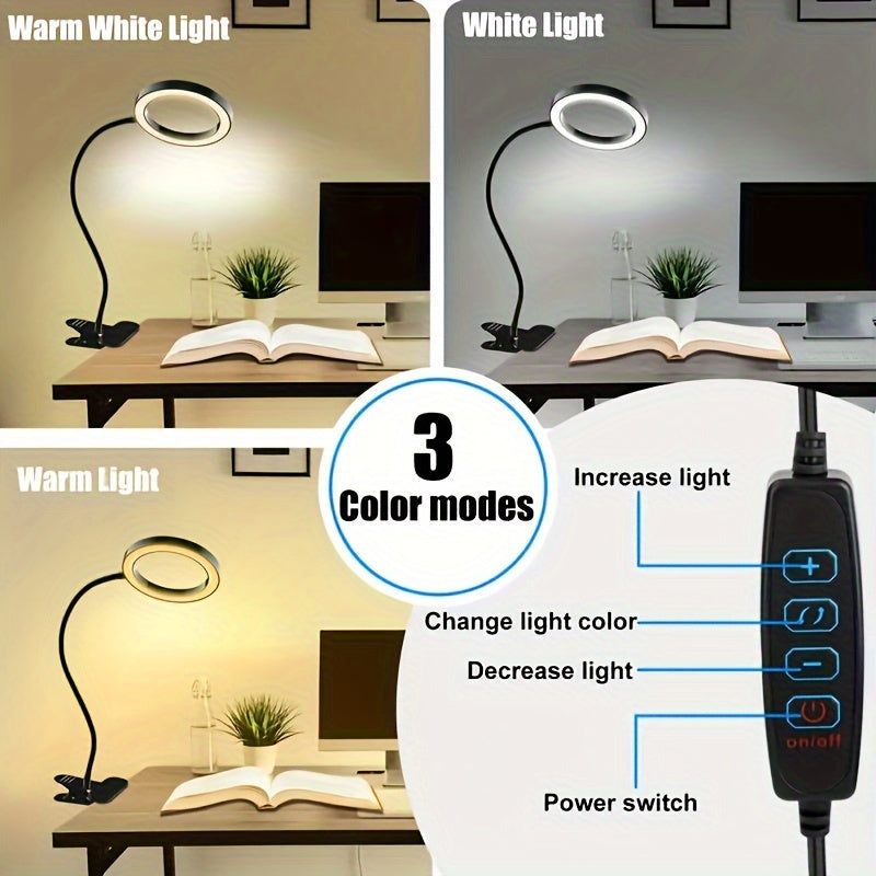 Éclairage LED puissant et grossissement net avec cette lampe loupe à pince.