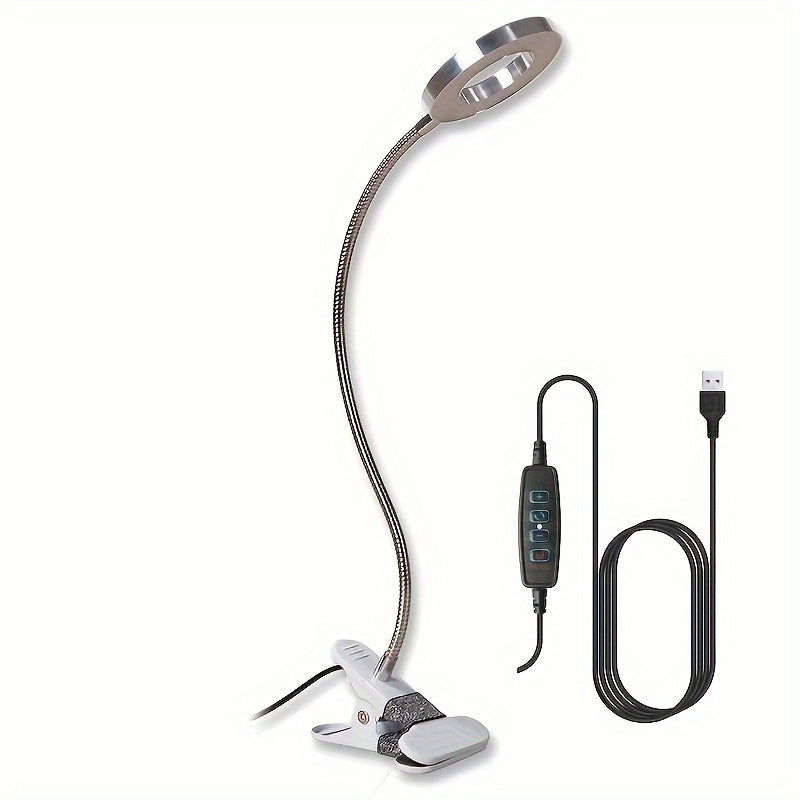 Lampe loupe LED avec pince pour travaux de précision, bijoux et électronique.
