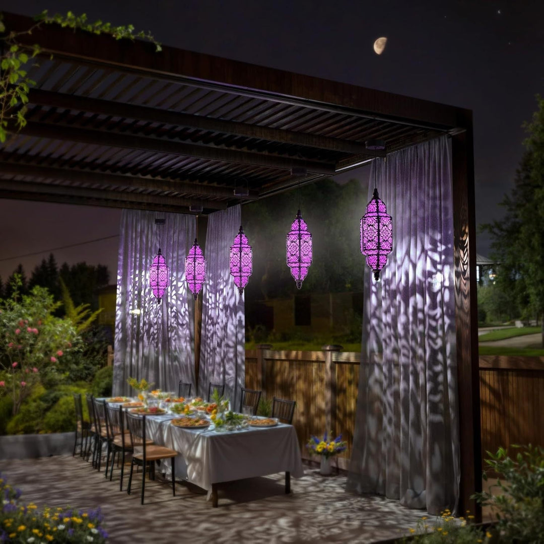 Éclairage extérieur solaire vintage: Lanterne marocaine LED pour terrasse ou balcon élégant.