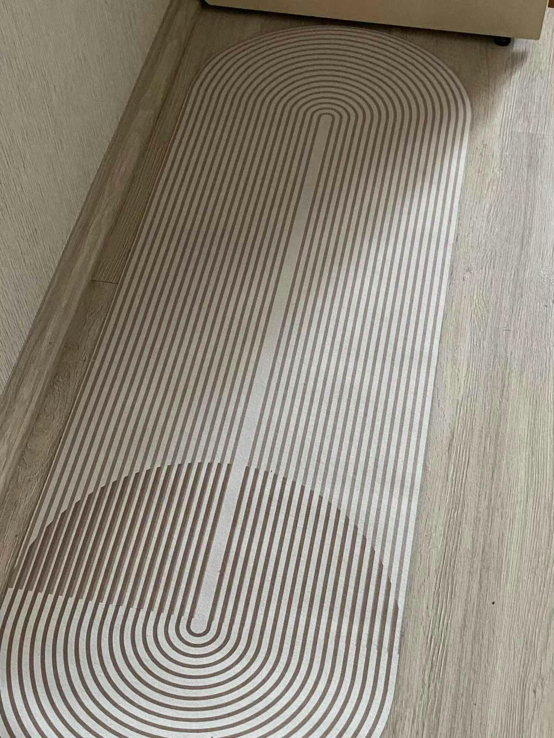Tapis de cuisine absorbant en microfibre, maintient la propreté et sécheresse du sol. Lavable.