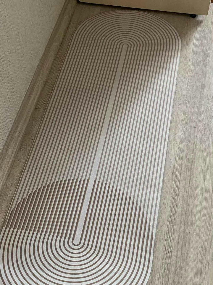 Tapis de cuisine absorbant en microfibre, maintient la propreté et sécheresse du sol. Lavable.