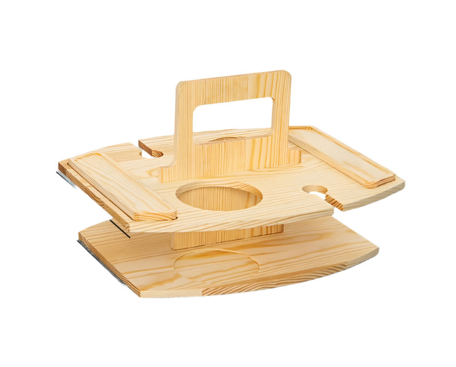Table de jardin en bois massif, style pique-nique, design élégant et portable pour terrasse/balcon.