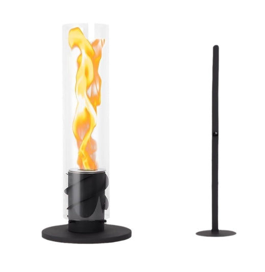 Foyer décoratif FlameGlow, cheminée de table design élégant, parfait pour l'ambiance intérieure ou extérieure.