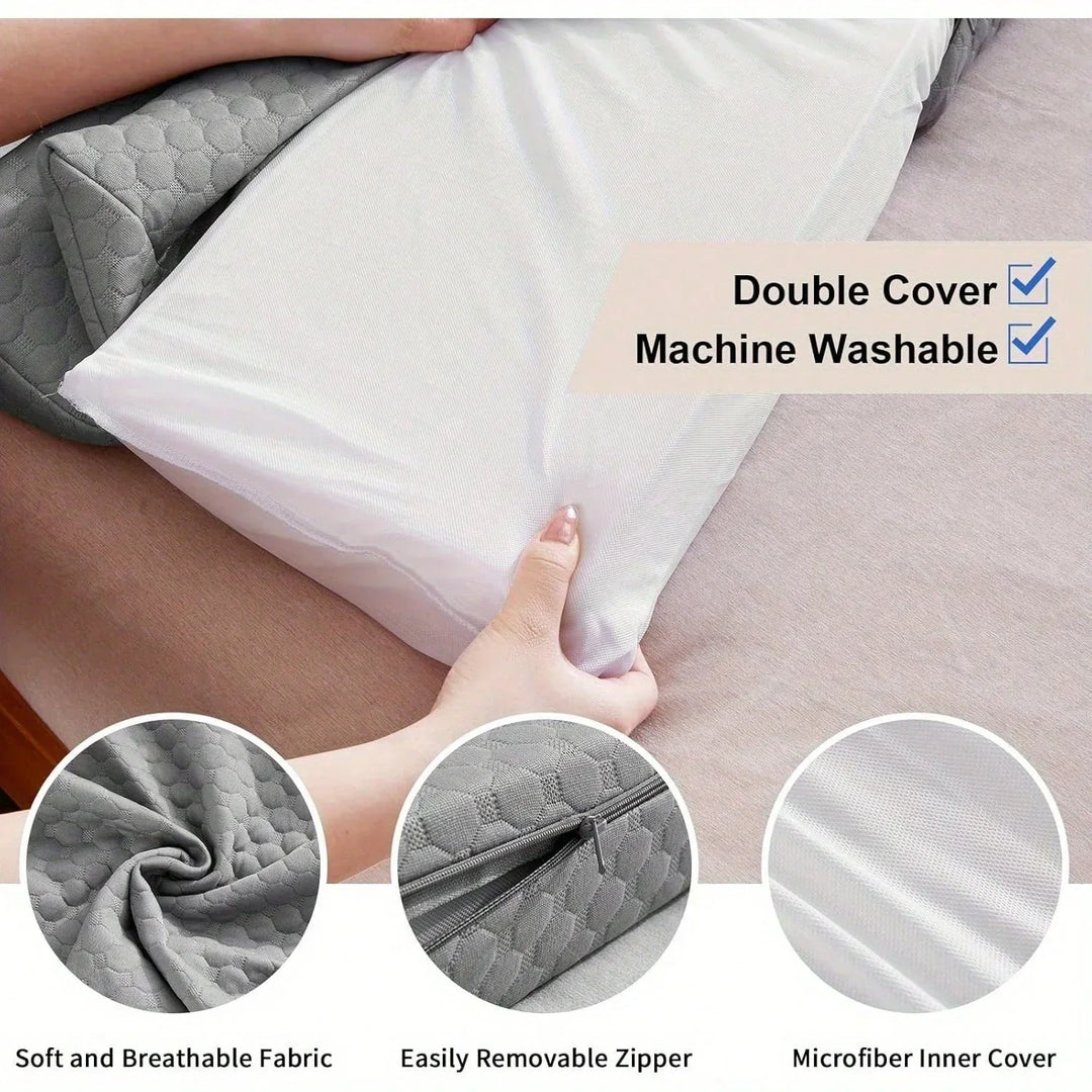 Découvrez l'oreiller de coin RESTBRIDGE pour un lit sans espace, garantissant un sommeil paisible et un look épuré.