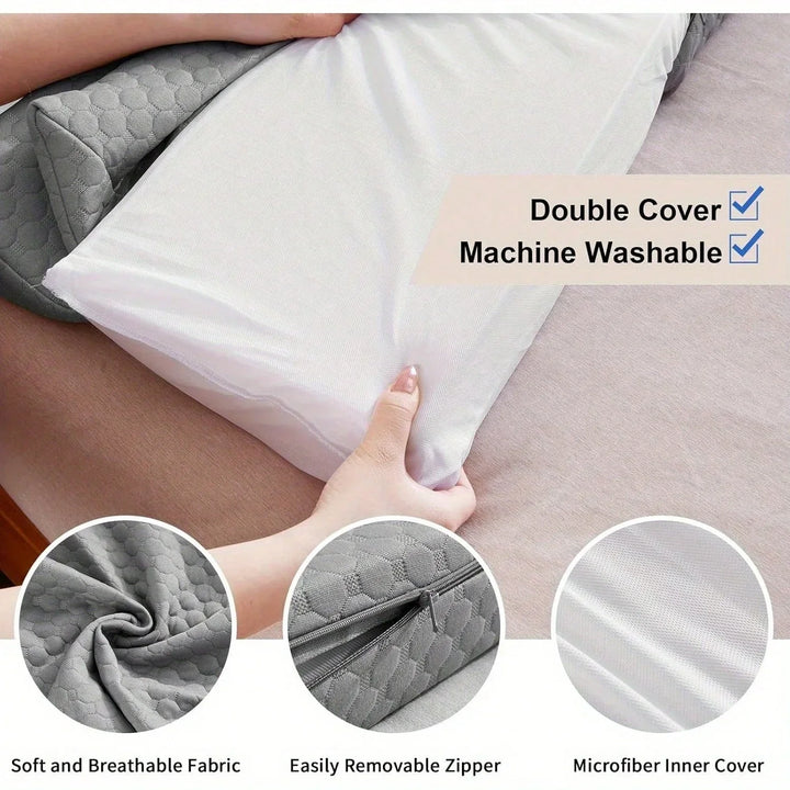 Découvrez l'oreiller de coin RESTBRIDGE pour un lit sans espace, garantissant un sommeil paisible et un look épuré.