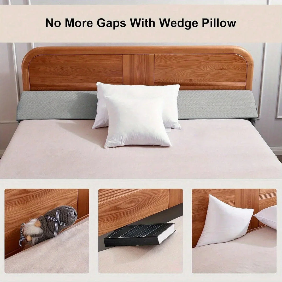 Oreiller RESTBRIDGE éliminant l'écart entre matelas et tête de lit, améliorant le rangement et la détente dans la chambre.