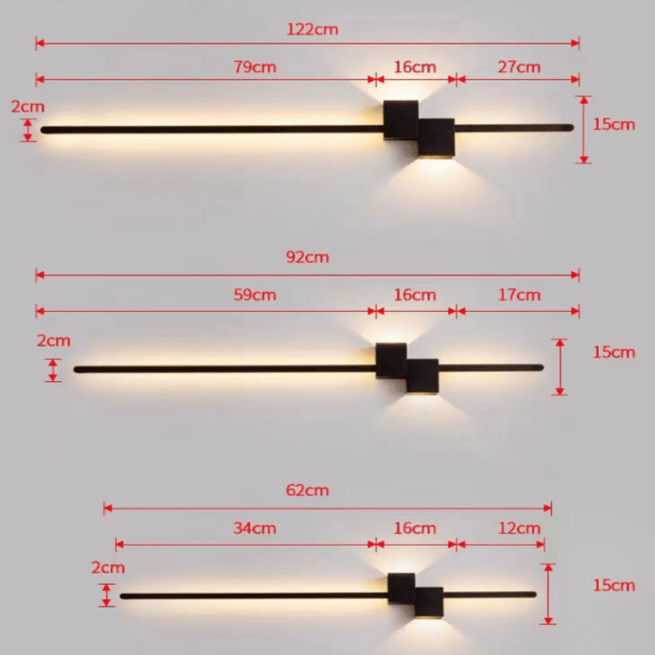 Applique murale LED LINESTRIPE, design moderne et épuré pour une décoration intérieure lumineuse et stylée.