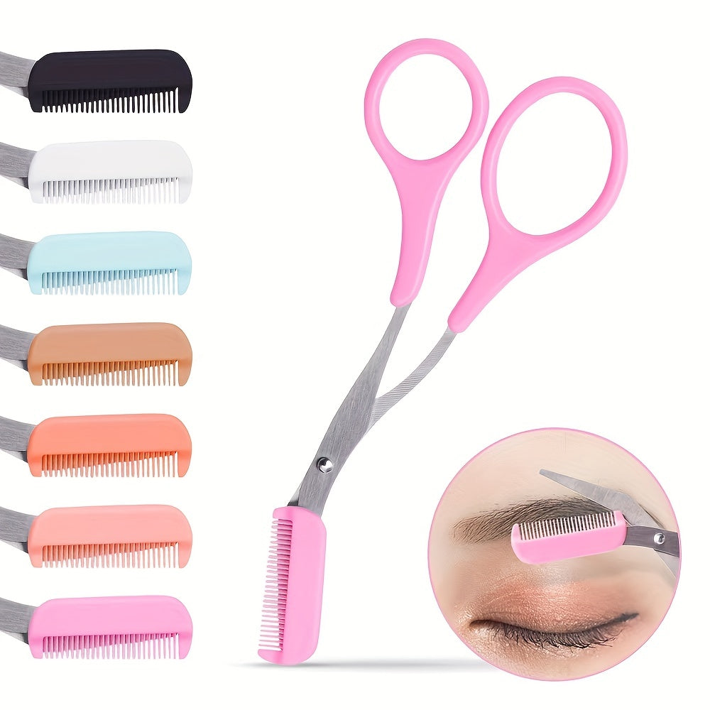 Ciseaux à sourcils durables, essentiels pour la beauté et l'épilation, en acier inoxydable.