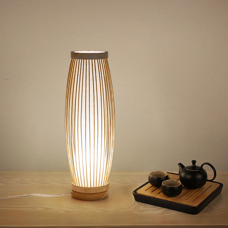 Luminaire de table LED d'inspiration orientale, crée un éclairage chaleureux pour décoration intérieure.