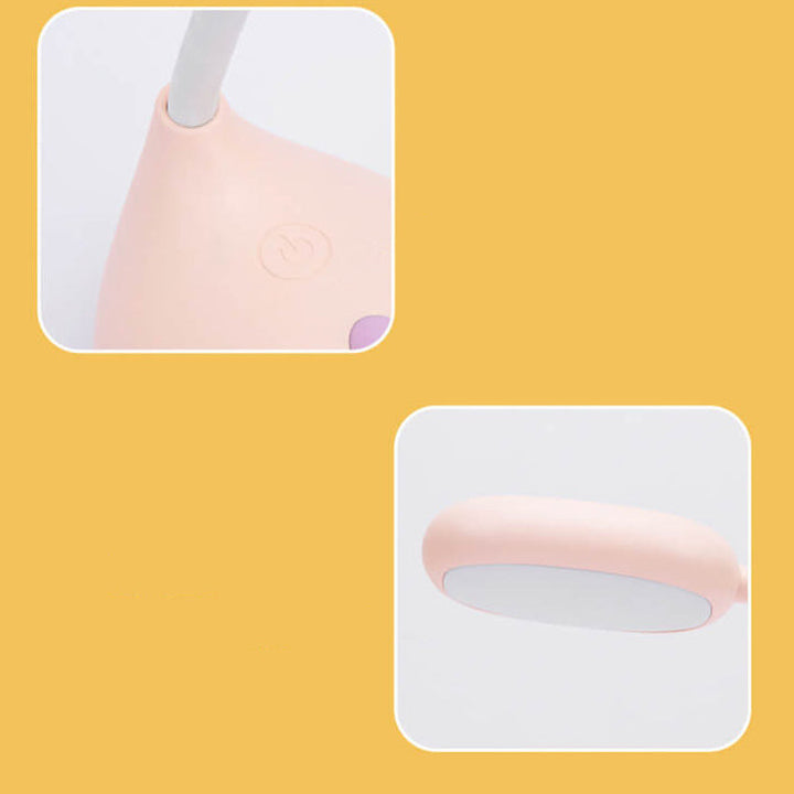 Lampe de bureau LED sans fil pour enfants, rechargeable, lumière douce et flexible pour la lecture.