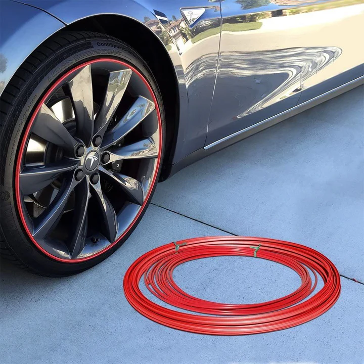 Protection de roue de voiture en caoutchouc flexible, pour jante alu, accessoire auto anti-choc et styling.