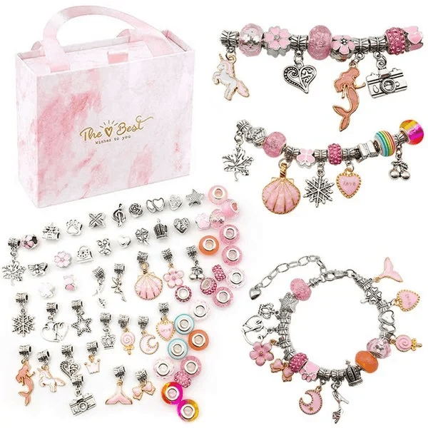 Kit DIY créatif pour filles: fabrique tes bijoux personnalisés, développe l'imagination.