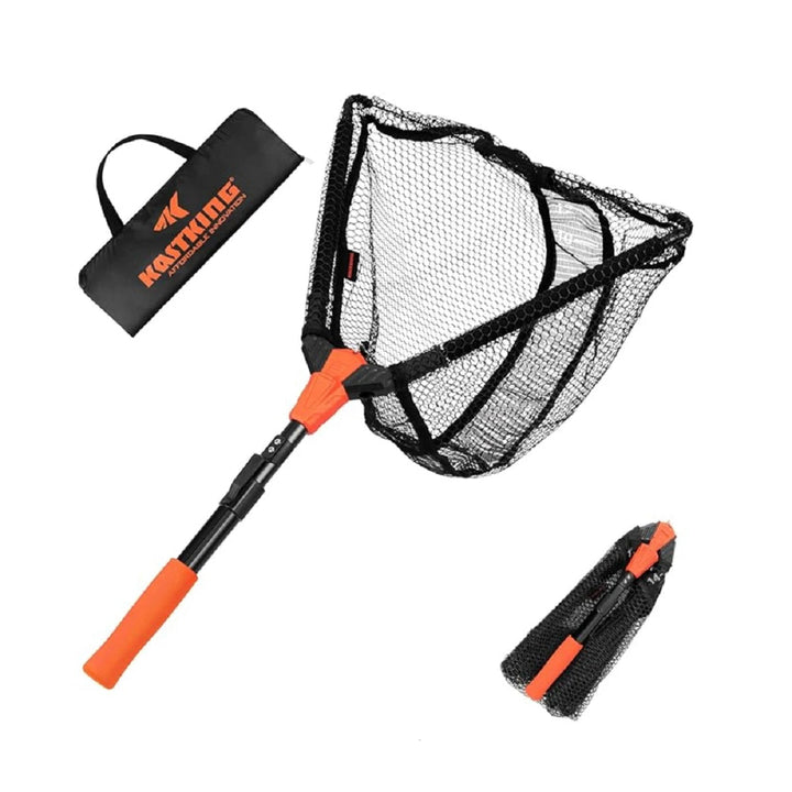Nasse de pêche portable et durable, avec fonction de mesure intégrée pour un usage pratique.