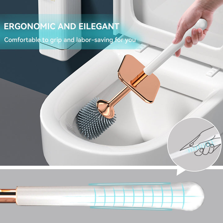 Accessoire salle de bain: brosse WC moderne avec socle stable pour une propreté optimale et un rangement soigné.