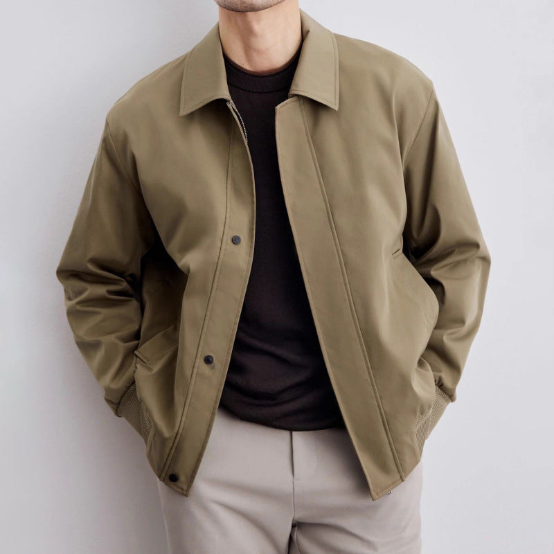 Veste légère homme élégante, parfaite pour la mi-saison printemps/automne. Style urbain décontracté et coupe-vent.